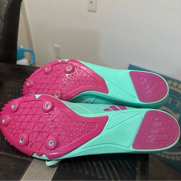 Adidas - Size 12 Men- Distancestar Low Green Track and Field Cleats - Picture 7 of 8